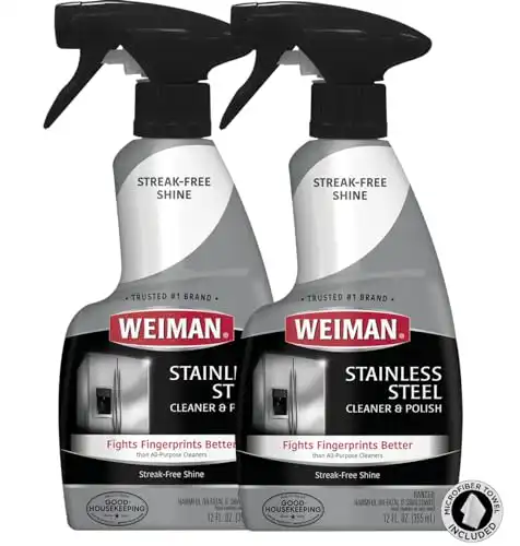 Weiman Stainless Steel Cleaner and Polish - 2 Pack