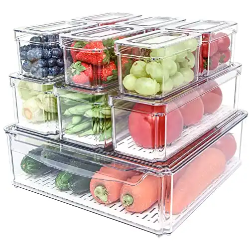 Pomeat 10 Pack Fridge Organizer