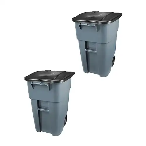 Rubbermaid BRUTE Rollout Heavy-Duty Wheeled Garbage Can