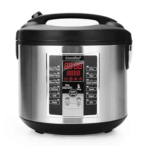 COMFEE' Rice Cooker, Slow Cooker, Steamer, Stewpot, Sauté All in One!