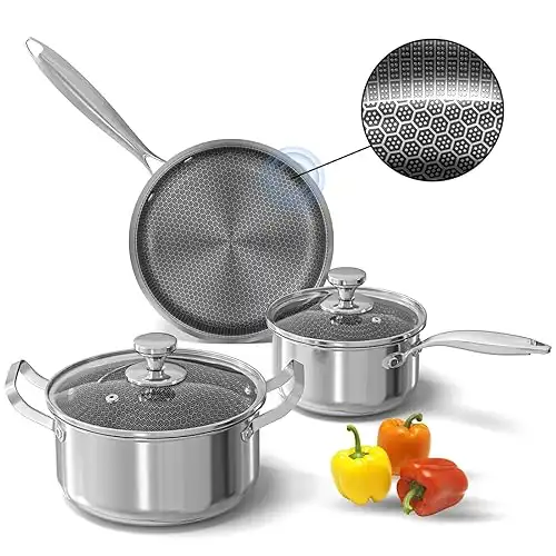 Pots and Pans Set,5 Pcs Nonstick Kitchen Cookware Sets