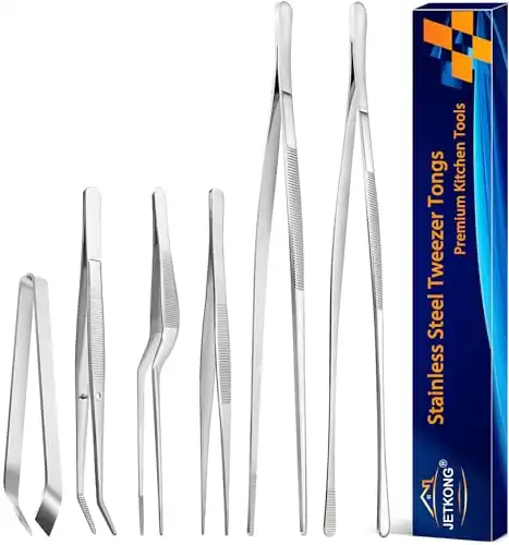 JETKONG 6-Piece Cooking Tweezers Set