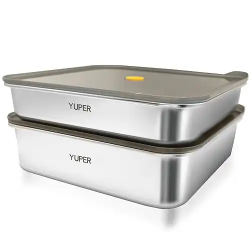 YUPER Stainless Meal Prep Containers, 2-Pack