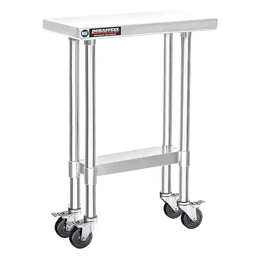 DuraSteel 24"x30" Stainless Prep Table