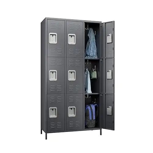 Employee Metal Locker with 18 Hooks