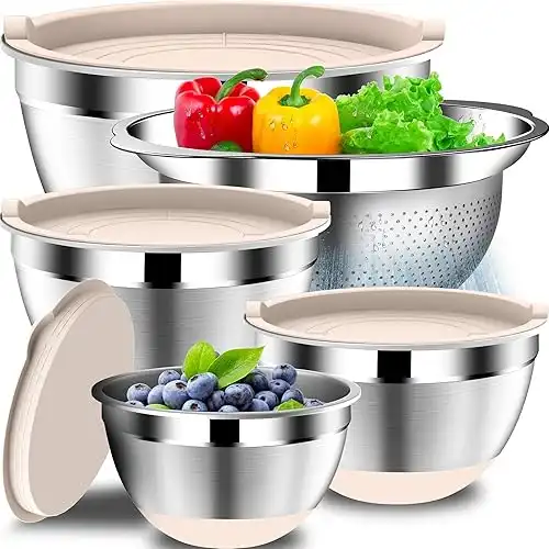 Mixing Bowls with Airtight Lids, 4-Piece