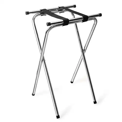 New Star 31" Chrome Folding Tray Stand