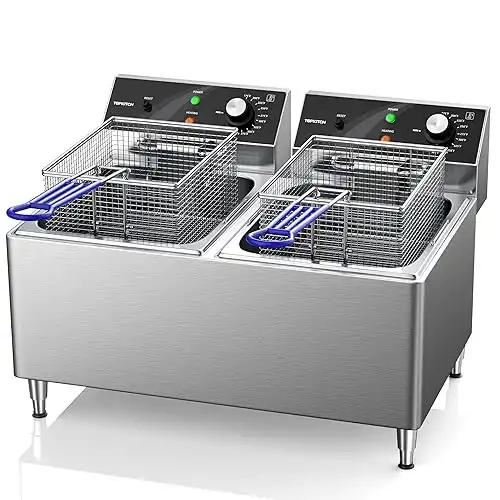 12L Dual-Tank Commercial Deep Fryer